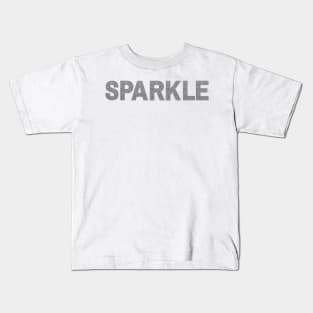 Sparkle Font Silver Kids T-Shirt